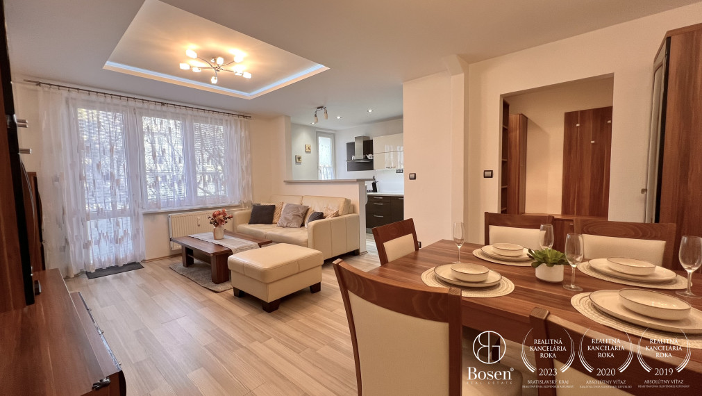 BOSEN I Prenájom zariadeného 3 izbového bytu v Ružinove, ulica Priemyselná