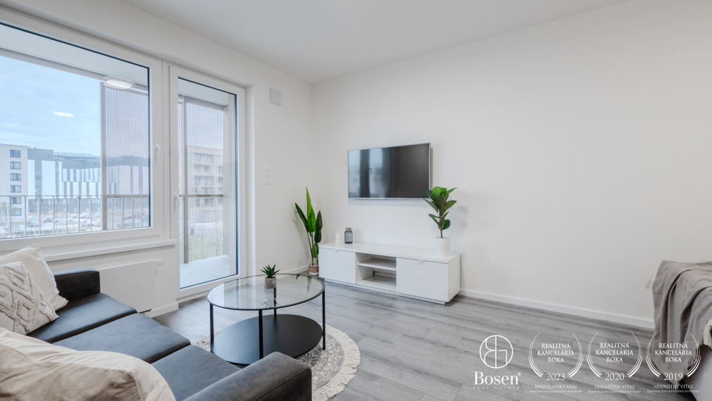 BOSEN I Prenájom 1,5 izbového bytu s parkovaním v novstavbe Bory Promenáda, ulica Jána Langoša