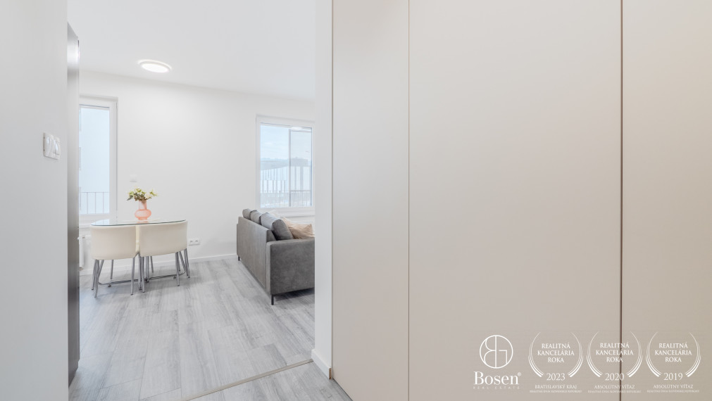 BOSEN I 1,5 izbový byt s parkovaním v novstavbe Bory Promenáda, ulica Jána Langoša