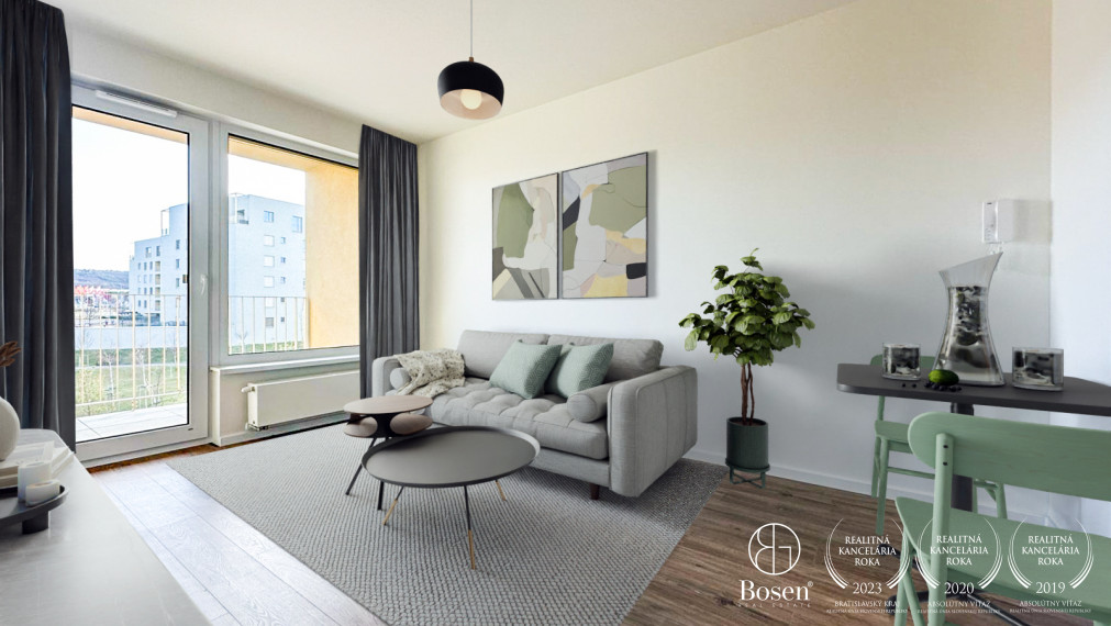 PREDANÉ: BOSEN | Nový 1,5kk byt v novostavbe Bory Bývanie 2B