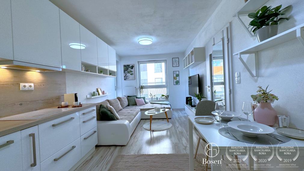 BOSEN | Zariadený 2 izbový byt v novostavbe MUCHOVO, Bratislava - Petržalka, 43 m2