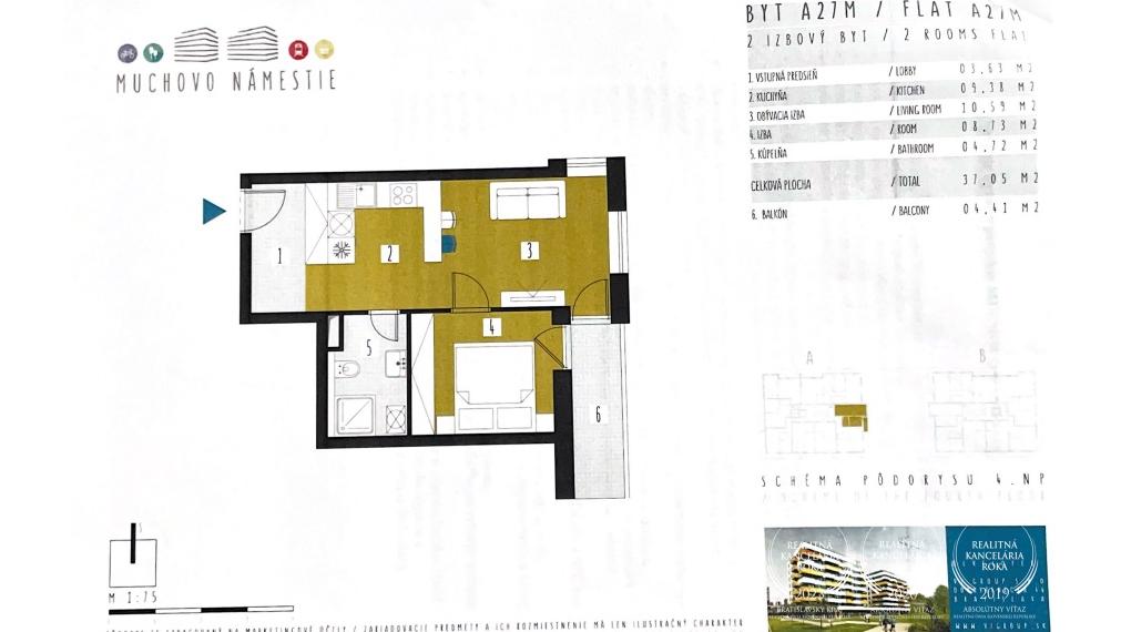BOSEN | Zariadený 2 izbový byt v novostavbe MUCHOVO, Bratislava - Petržalka, 43 m2