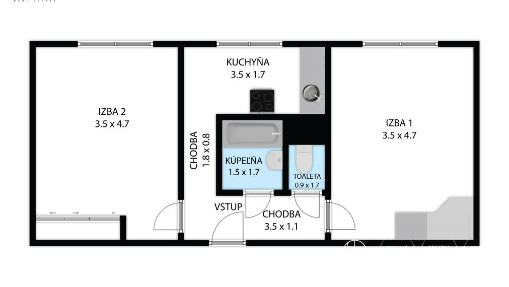 BOSEN | Na prenájom zariadený 2 izbový byt v centre mesta Malacky, Záhorácka