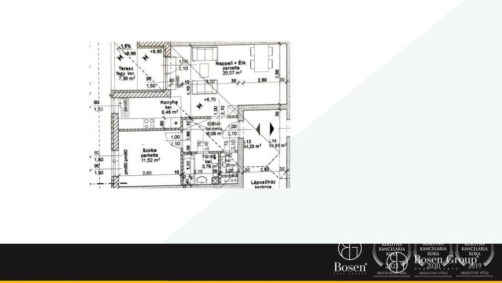 BOSEN | 2 izbový  zariadený byt, v projekte Rajka park
