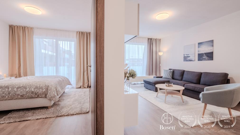 BOSEN | Rezervované - Prenájom zariadený 2i byt s balkónom a garážovým státím, 54 m2, Rezidencia Tabáň, Nitra