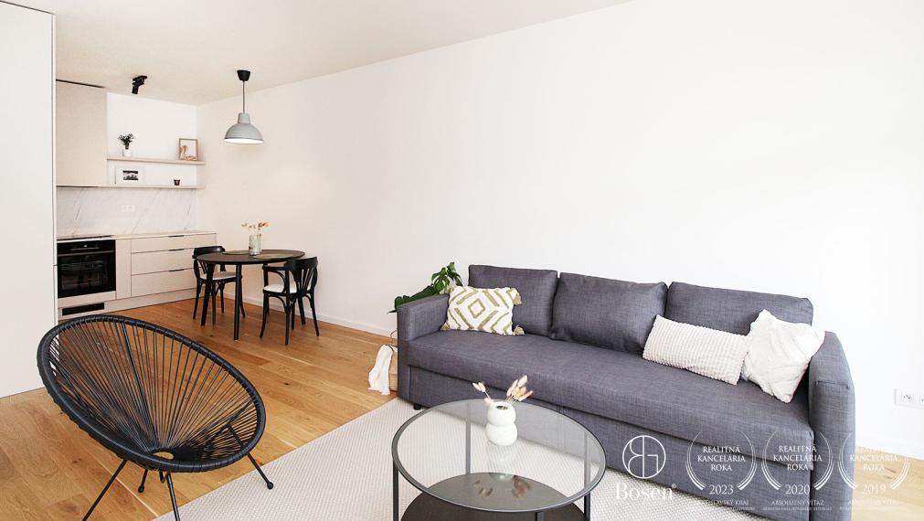 BOSEN | Prenajaté novostavba ZWIRN - 2 izbový byt s balkónom, Košická ulica - Bratislava, Ružinov