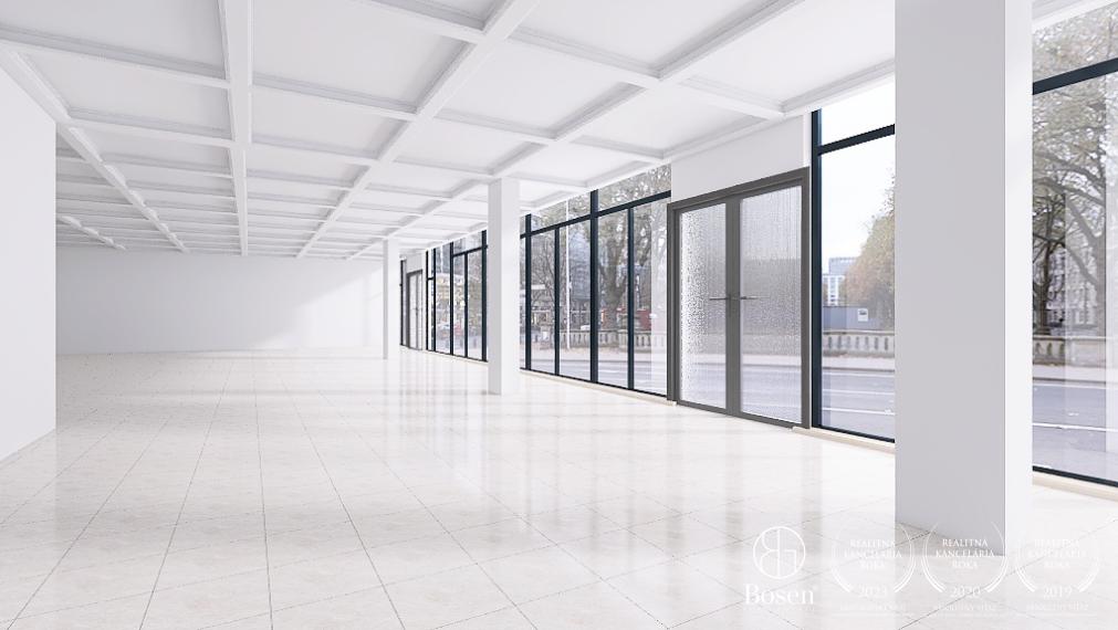 REZERVOVANÉ - BOSEN | Obchodný priestor s výhľadom do vnútrobloku pri najfrekventovanejšej križovatke Bratislavy, Trnavská cesta, 159.7 m²