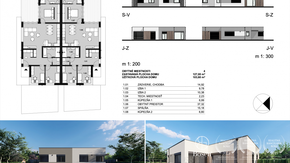 BOSEN | Ponúkame na predaj 4 izbový rodinný dom 2D -Trenčín
