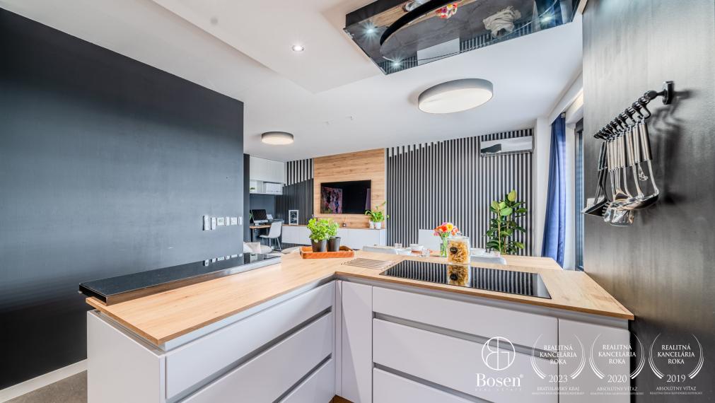 BOSEN | Nadštandardný 3 izbový byt s veľkou terasou a skladom v projekte FLAT 75, Petržalka, 110 m2