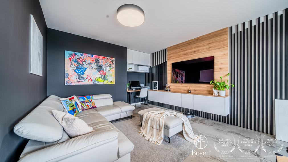 BOSEN | Nadštandardný 3 izbový byt s veľkou terasou a skladom v projekte FLAT 75, Petržalka, 110 m2