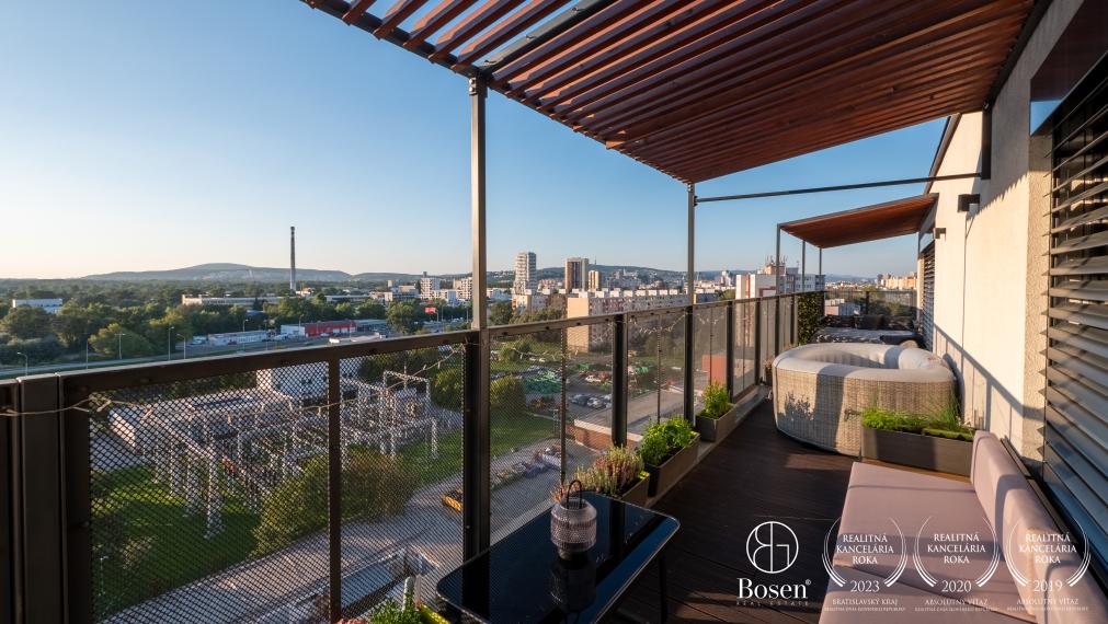 BOSEN | Nadštandardný 3 izbový byt s veľkou terasou a skladom v projekte FLAT 75, Petržalka, 110 m2