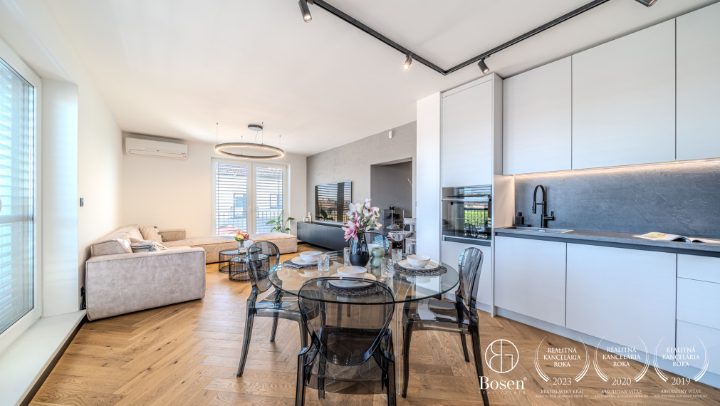 BOSEN | Zariadený 4.izb.byt s terasou, vlastnou garážou a parkingom, Malinovo, 103 m2