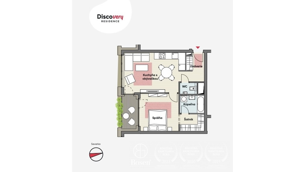 BOSEN I Prenajaté kompletne zariadeného bytu v novostabe Discovery Residence