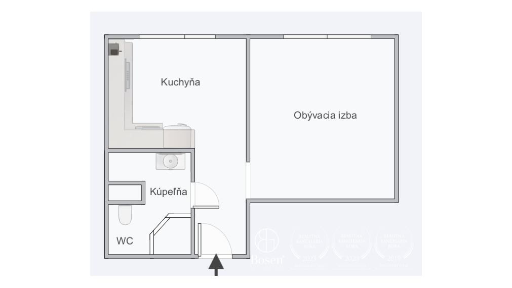 BOSEN | Na prenájom 1 izbový byt Štúrova ulica Malacky