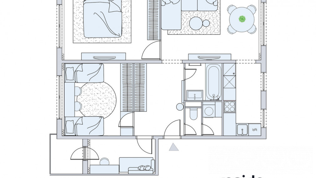 3,5 izbový byt s balkónom v tesnej blízkosti parku Ostredky