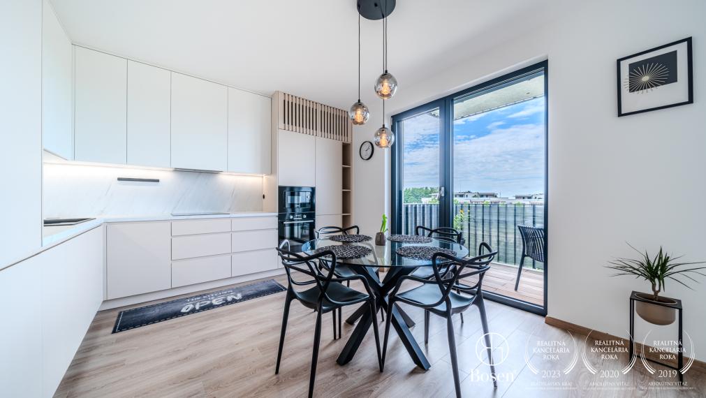 BOSEN | Na prenájom prémiový 3-izbový byt v novostavbe, 86 m², balkón, garáž, Záhorská Bystrica - rezidencie Karpatium.