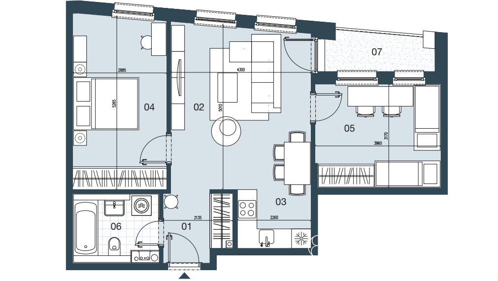 BOSEN | 3kk apartmán s garážovým státím v novostavbe NUPPU
