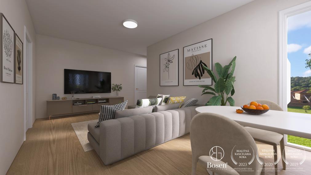 REZERVOVANÉ - BOSEN | 4-izbový byt so záhradou a parkovacím státím, Marianka, 82 m²