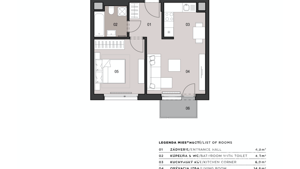 BOSEN | PRENAJATÉ 2 izbový priestranný zariadený byt na prenájom, Bratislava
