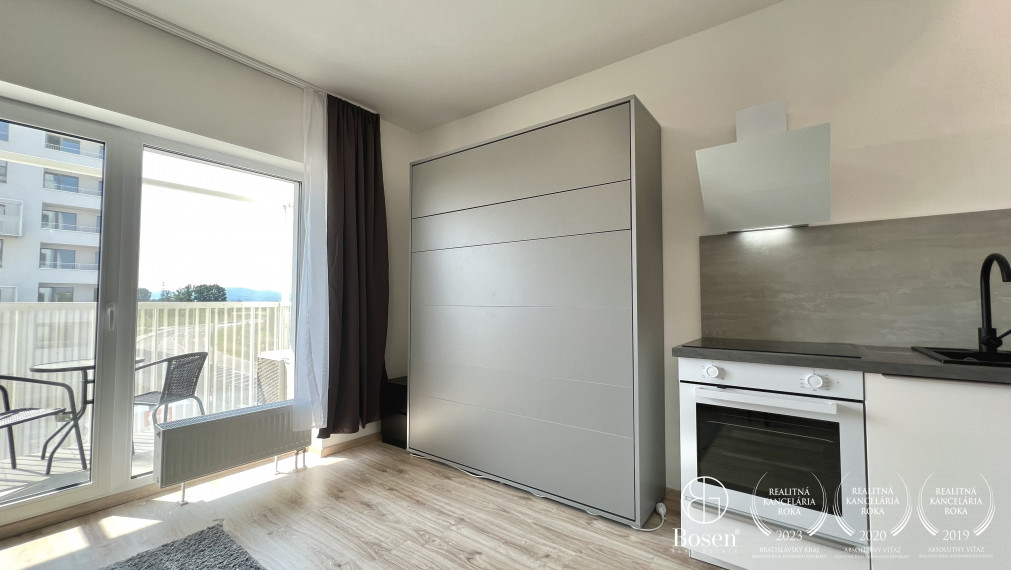 BOSEN | Prenájom 1 izbový klimatizovaný byt s parkovacím státím v novostavbe Slnečnice POP - Bratislava, Petržalka