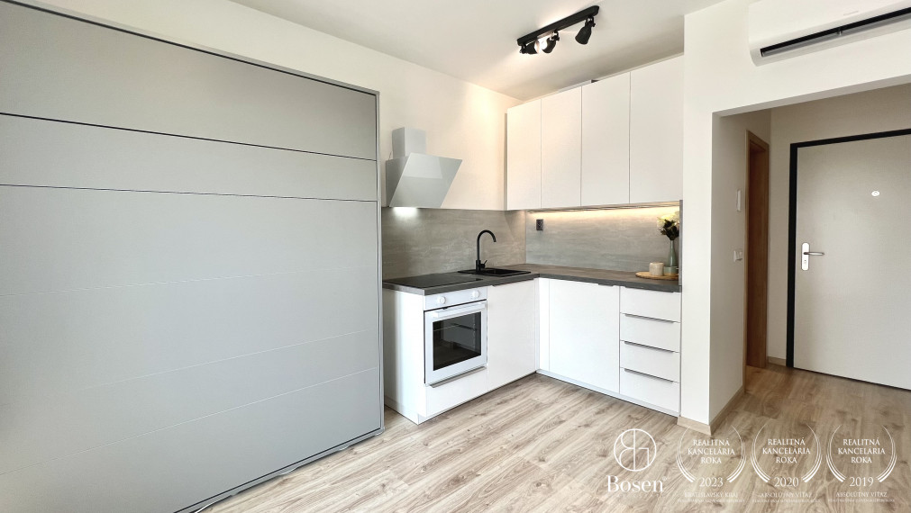 BOSEN | Prenájom 1 izbový klimatizovaný byt s parkovacím státím v novostavbe Slnečnice POP - Bratislava, Petržalka