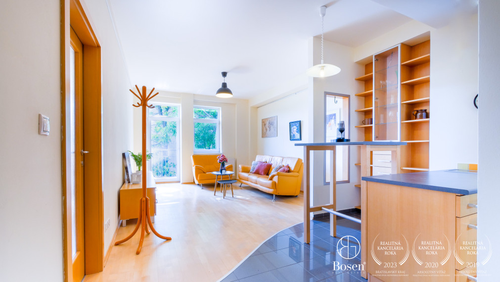 BOSEN | PREDANÉ - Priestranný 2 izbový byt v uzatvorenom areáli, ulica Záhradnícka, Bratislava - Nivy, 62 m2