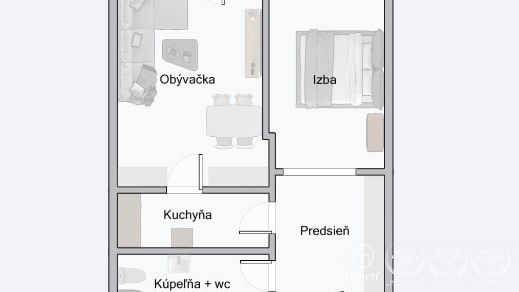 BOSEN | 2 izbový apartmán na predaj, Jégeho ul. Bratislava