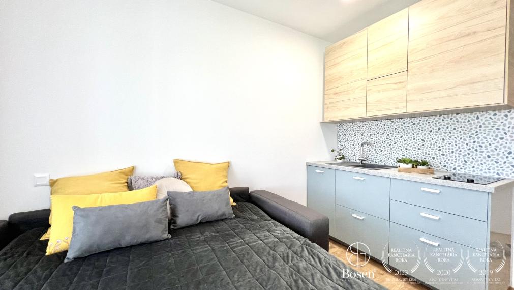 BOSEN | PRENAJATÉ 1 izbový byt s parkovacím státím v novostavbe Slnečnice POP - Bratislava, Petržalka