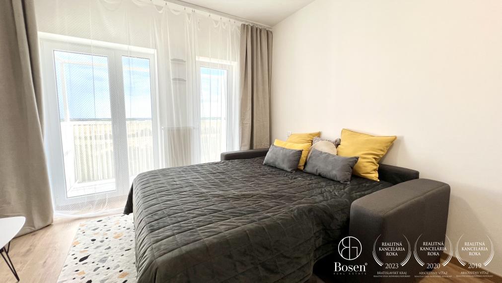 BOSEN | PRENAJATÉ 1 izbový byt s parkovacím státím v novostavbe Slnečnice POP - Bratislava, Petržalka