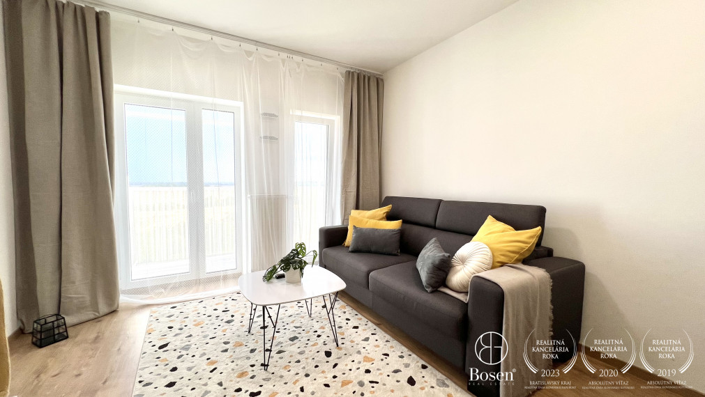 BOSEN | PRENAJATÉ 1 izbový byt s parkovacím státím v novostavbe Slnečnice POP - Bratislava, Petržalka