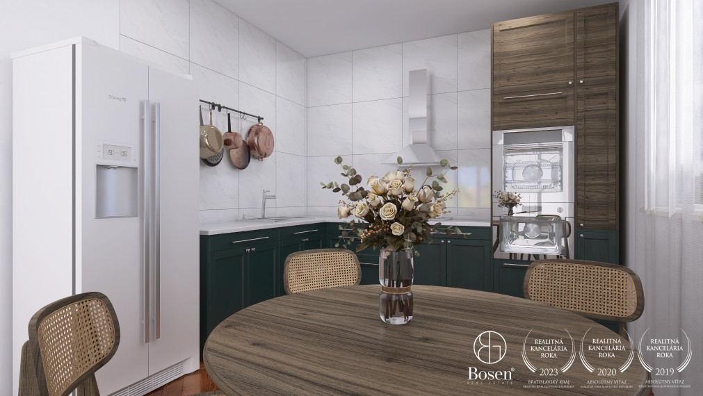 BOSEN | Priestranný 3izbový byt s veľkou loggiou a balkónom, 110m2.