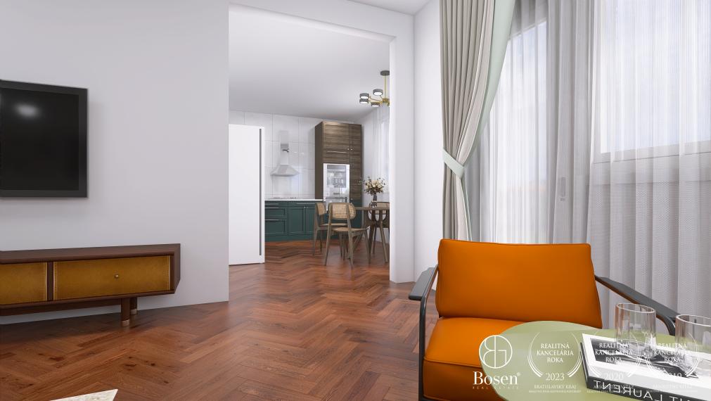 BOSEN | Priestranný 3izbový byt s veľkou loggiou a balkónom, 110m2.