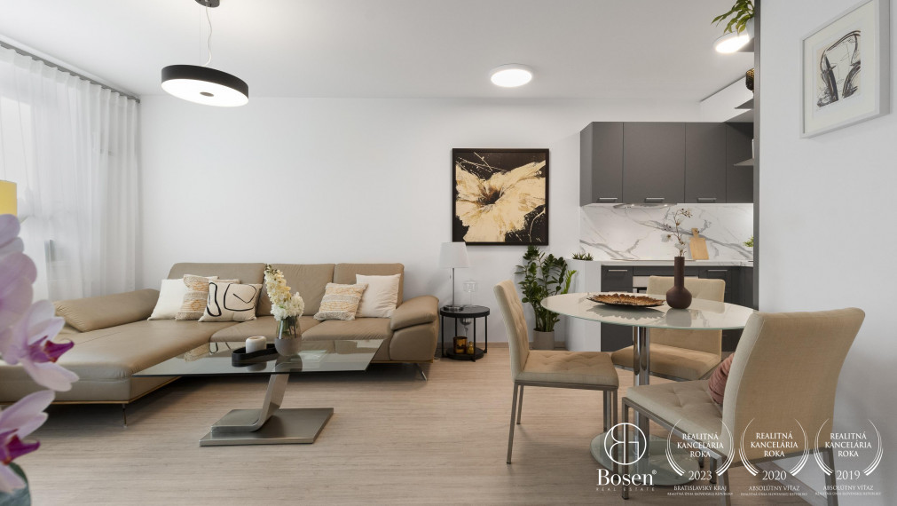 PREDANÉ: BOSEN | Zariadený 2kk apartmán v novostavbe NUPPU, Ružinov