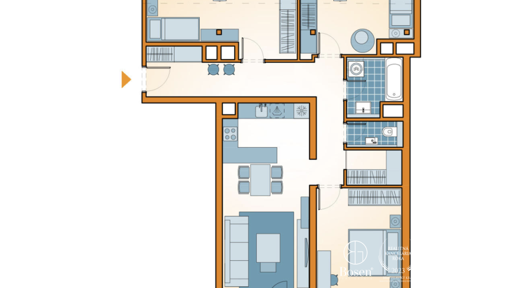 PREDANÉ: BOSEN | 4kk byt v novostavbe Pari s výhľadom na Zwirn