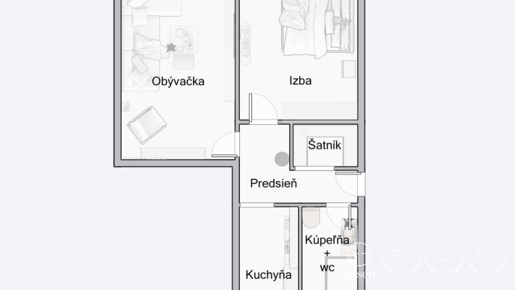 BOSEN | Predaj 2 izbový byt v pôvodnom stave  na ulici Vilová
