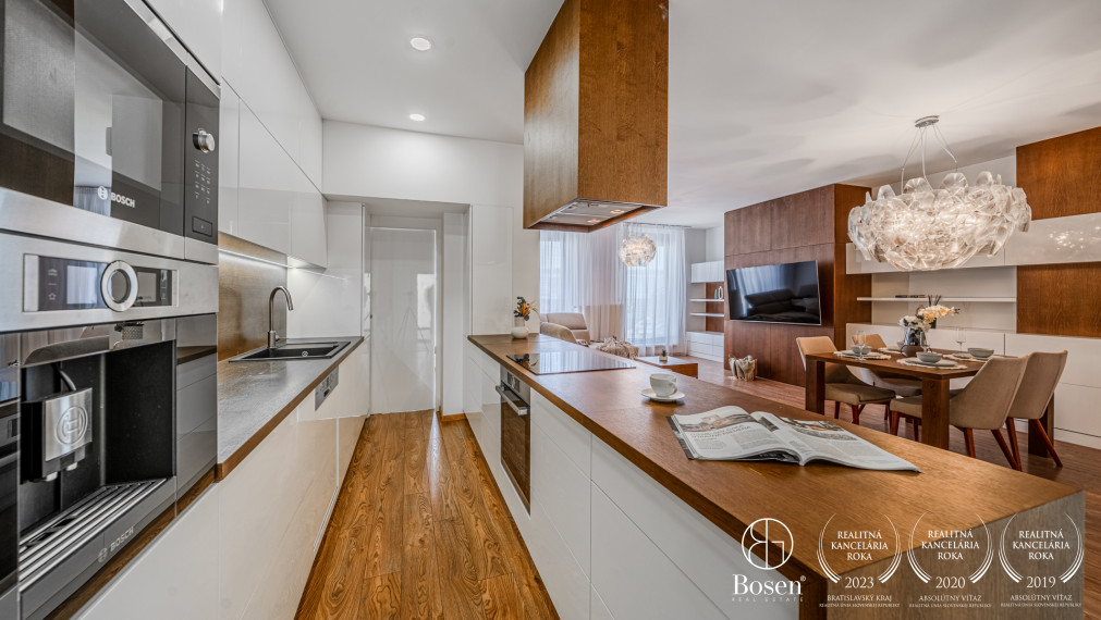 BOSEN | PRENAJATÉ 4 izbový penthouse v obľúbenom projekte Modrá guľa, 230m2, Staré mesto