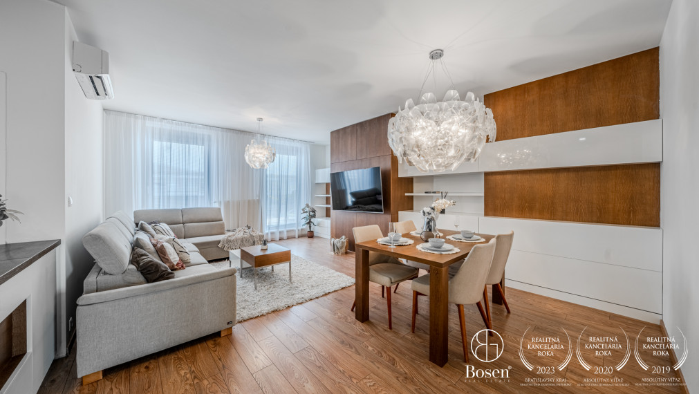 BOSEN | PRENAJATÉ 4 izbový penthouse v obľúbenom projekte Modrá guľa, 230m2, Staré mesto