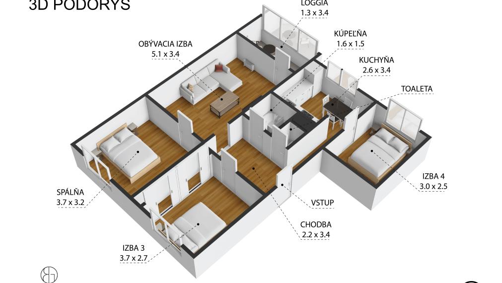 BOSEN | Na predaj kompletne zariadený 4 izbový byt v Bratislave, Latorická ulica