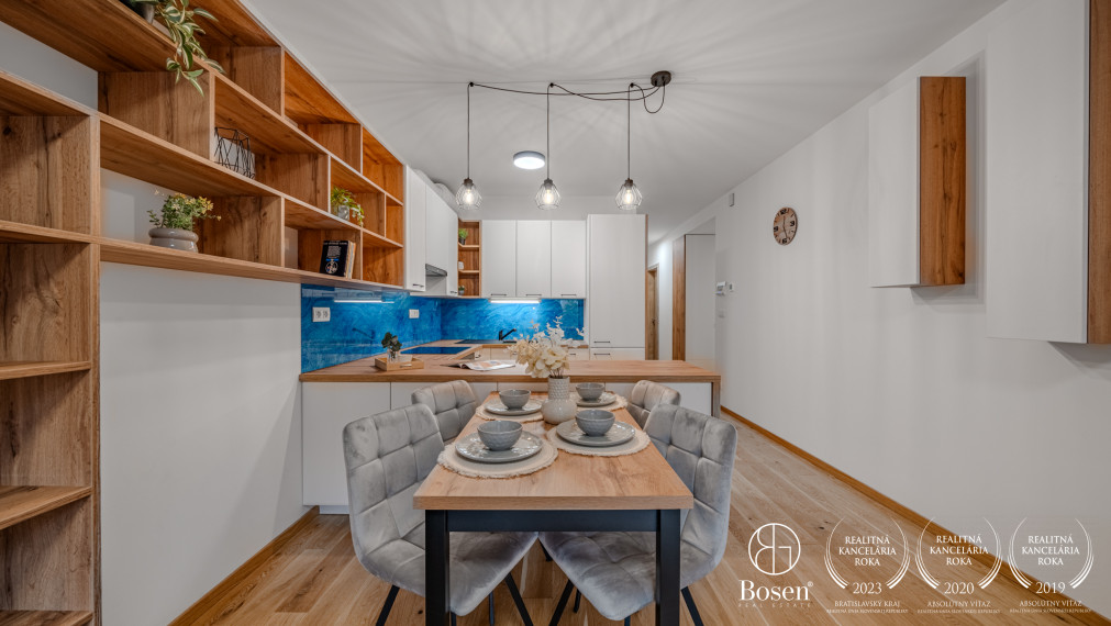 BOSEN | Prenájom kompletne zariadený 3 izbový byt s garážovým státím, 81,93 m2, ZWIRN, Bratislava -  m.č. Ružinov