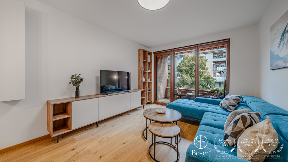 BOSEN | Prenájom kompletne zariadený 3 izbový byt s garážovým státím, 81,93 m2, ZWIRN, Bratislava -  m.č. Ružinov