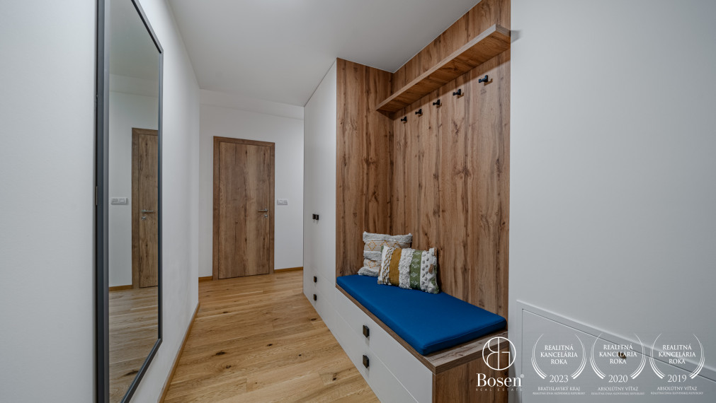 BOSEN | Prenájom kompletne zariadený 3 izbový byt s garážovým státím, 81,93 m2, ZWIRN, Bratislava -  m.č. Ružinov