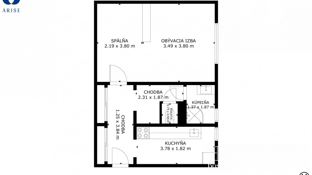 REZERVOVANÝ 1 izbový byt v Ružinove- Ostredky
