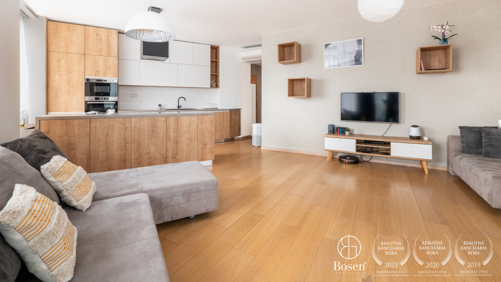 Prenajatý - BOSEN | Priestranný 3 izb. byt, Panorama City, ul. Landererova, Bratislava, 88 m2
