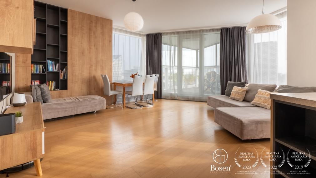 Prenajatý - BOSEN | Priestranný 3 izb. byt, Panorama City, ul. Landererova, Bratislava, 88 m2