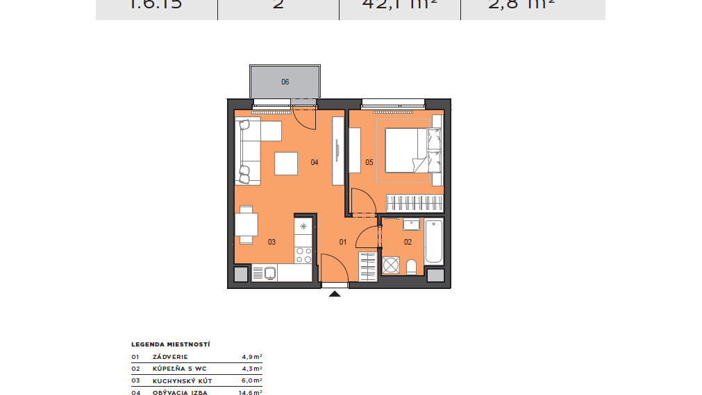 BOSEN | PRENAJATÉ 2 izbový priestranný zariadený byt na prenájom, Ovocné sady, Bratislava