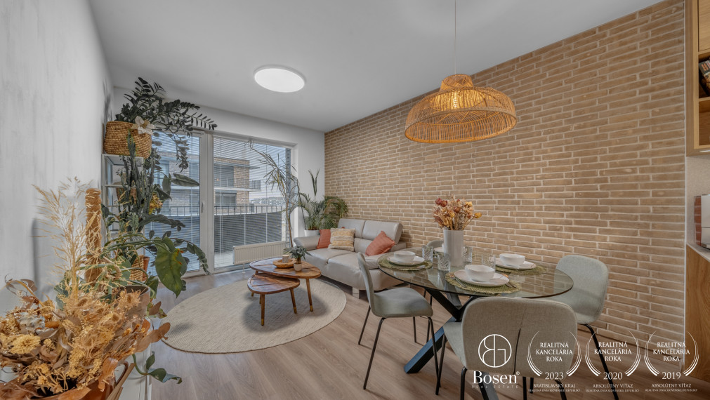 BOSEN | Zariadený 3 izbový byt s terasou v novostavbe Slnečnice - Viladomy, 76,54 m2