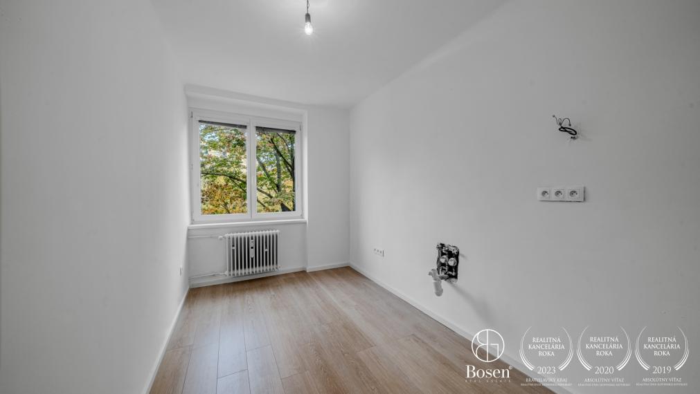 REZERVOVANÉ - BOSEN | Priestranný 1-izbový byt s pivnicou, Miletičova, Ružinov, BA 36,88 m²