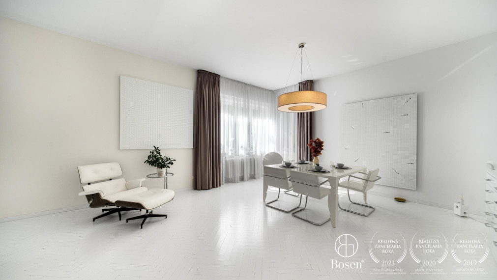 BOSEN | Unikátny veľkometrážny byt s vlastným bazénom, záhradou a príbehom pod Slavínom, Ulica Vlčkova, Bratislava, 171 m2