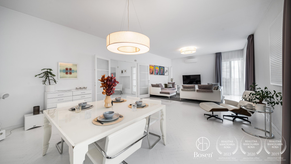 BOSEN | Unikátny veľkometrážny byt s vlastným bazénom, záhradou a príbehom pod Slavínom, Ulica Vlčkova, Bratislava, 171 m2