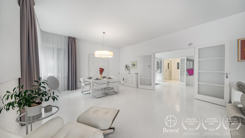 BOSEN | Unikátny veľkometrážny byt s vlastným bazénom, záhradou a príbehom pod Slavínom, Ulica Vlčkova, Bratislava, 171 m2